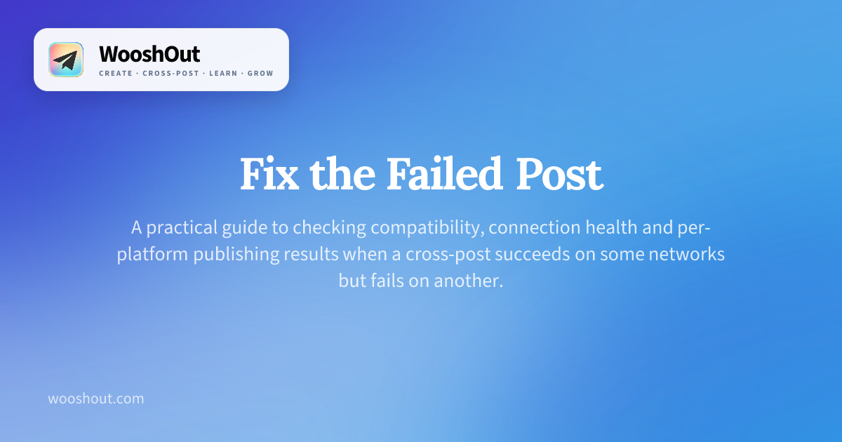 Fix the Failed Post