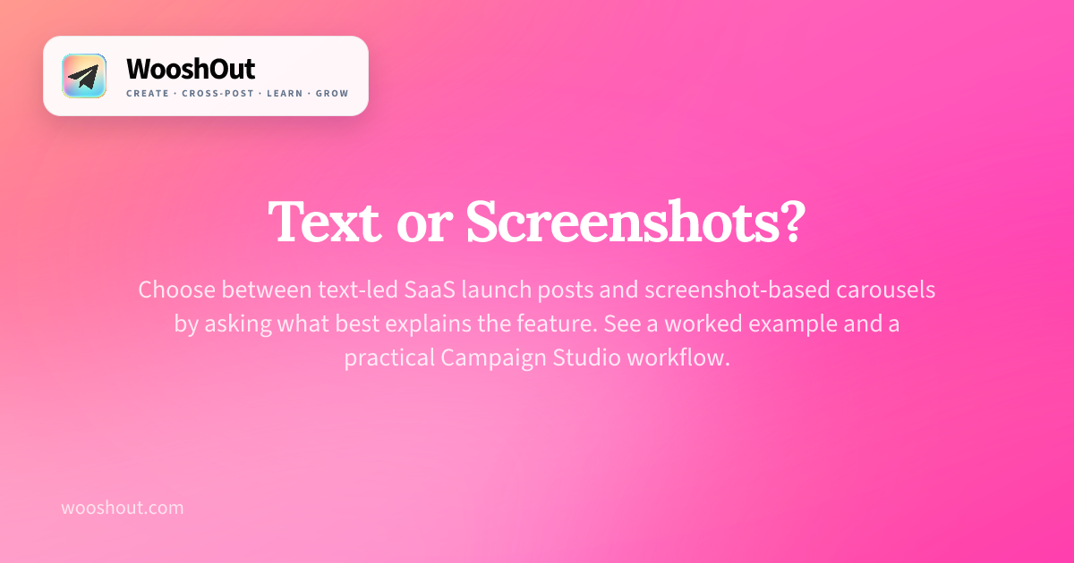 Text or Screenshots?